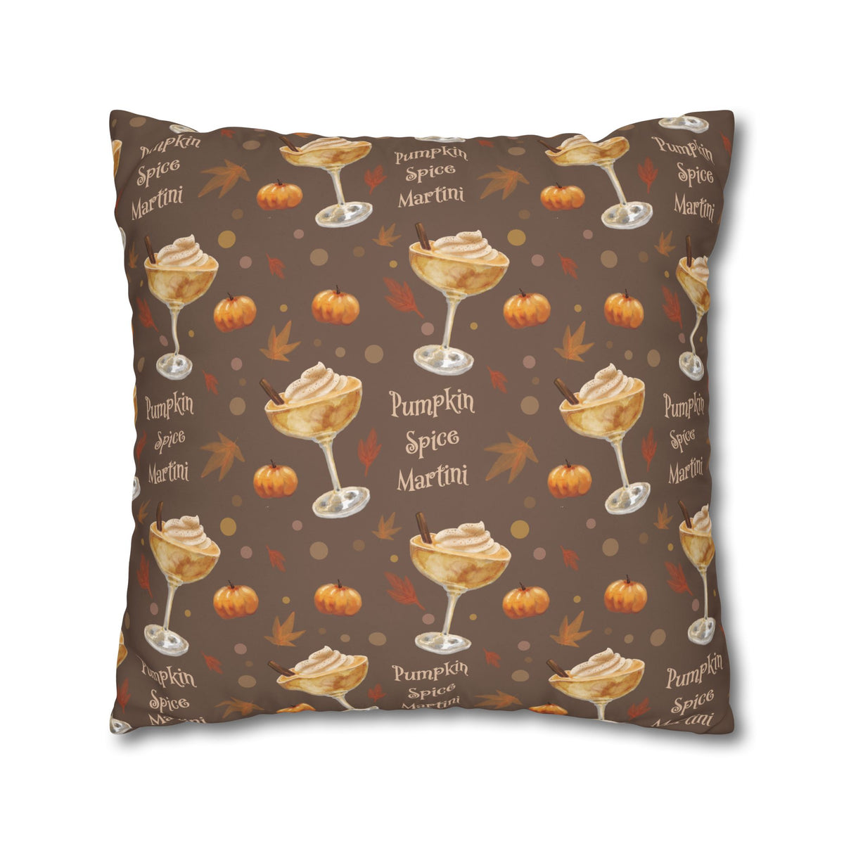 Pumpkin Spice Martini Pillowcase — Brown Pumpkin Collection Inspired Design