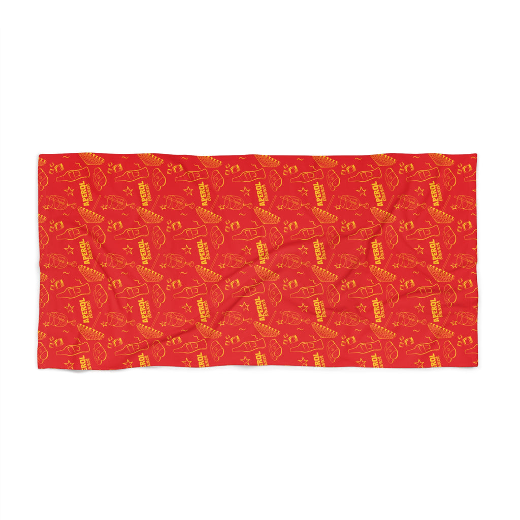 Aperol Brunch Beach Towel – Tropical Red Summer Towel