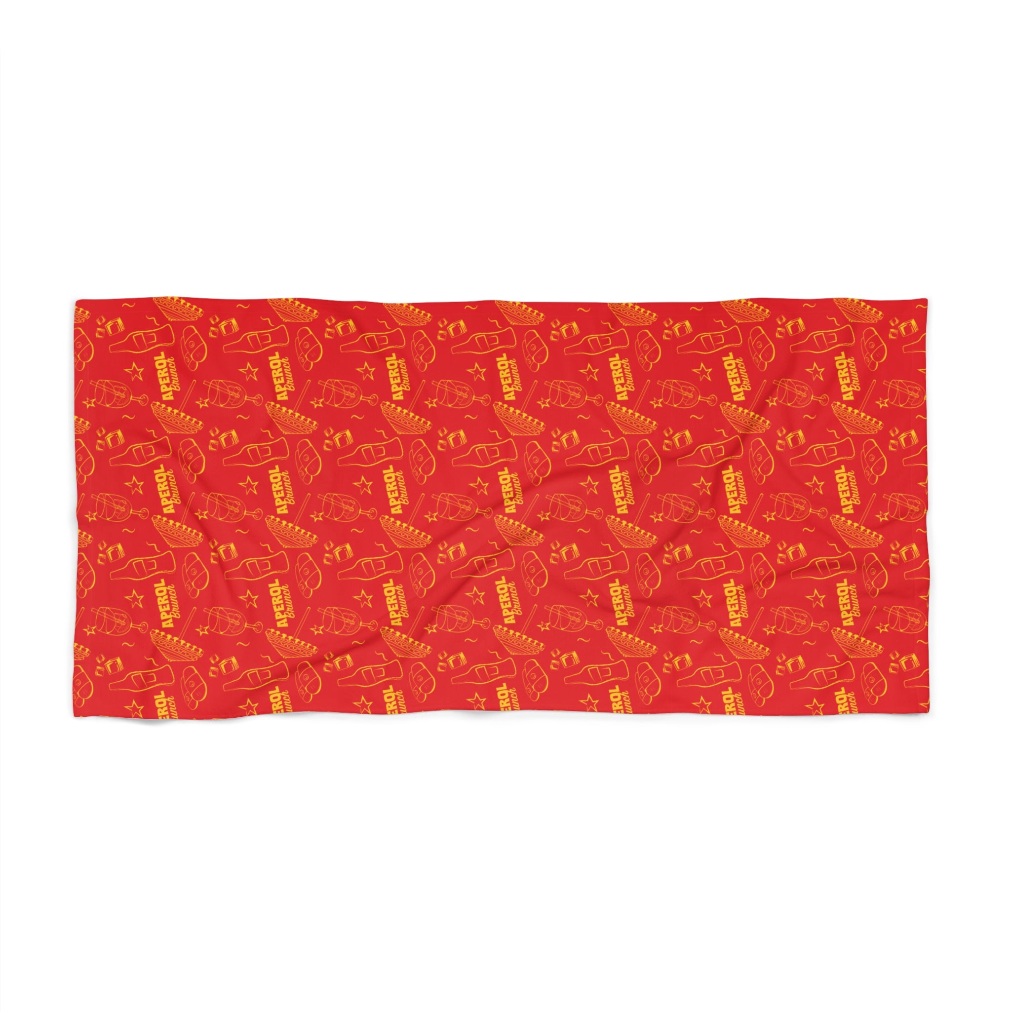 Aperol Brunch Beach Towel – Tropical Red Summer Towel