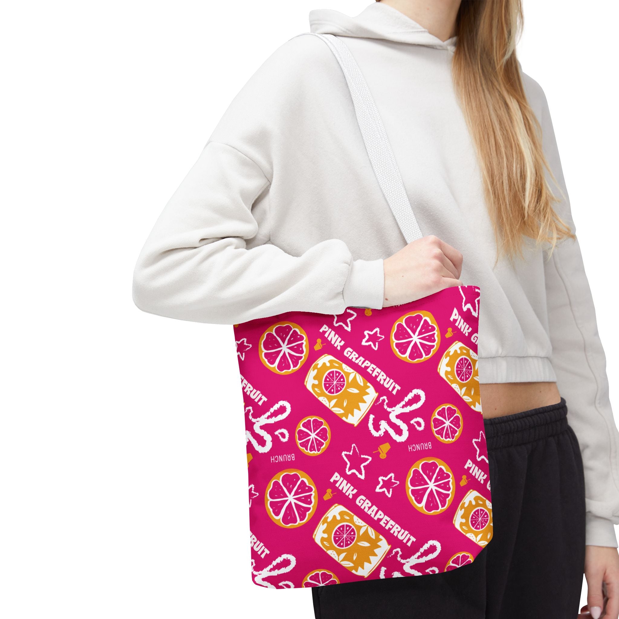 Pink Grapefruit Fruit Brunch Tote Bag — Pink Aperol Inspired Design