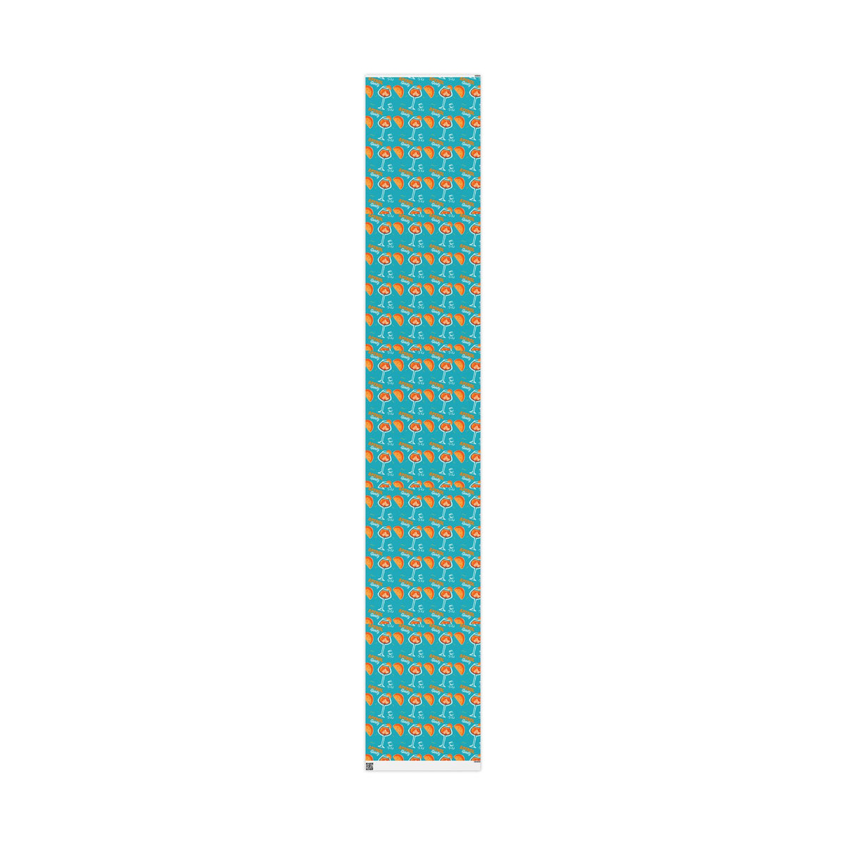 Aperol Spritz Peel Wrapping Paper Roll — Turquoise Spritz Collection Inspired Design