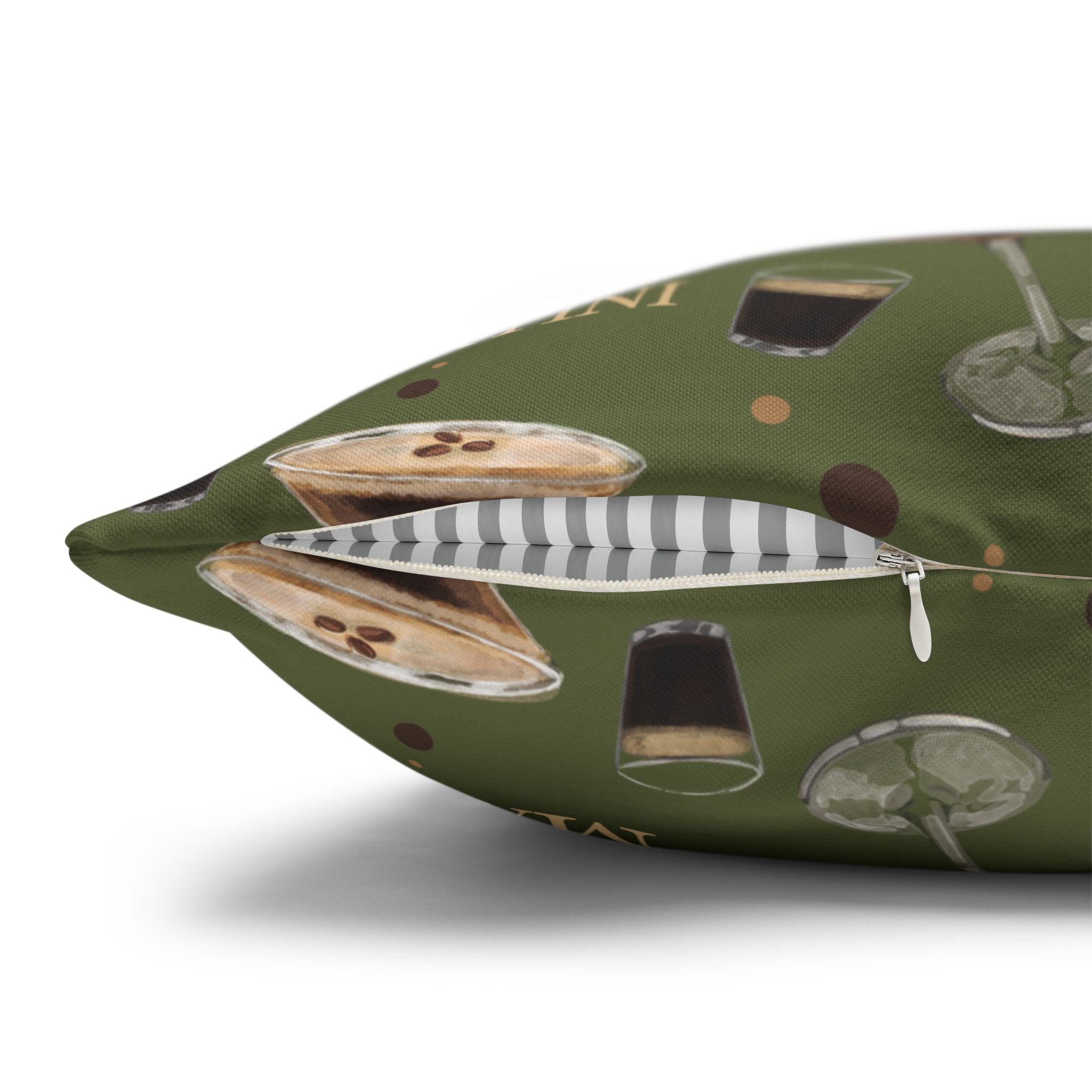 Espresso Martini Pillowcase — Olive Green Espresso Collection Inspired Design