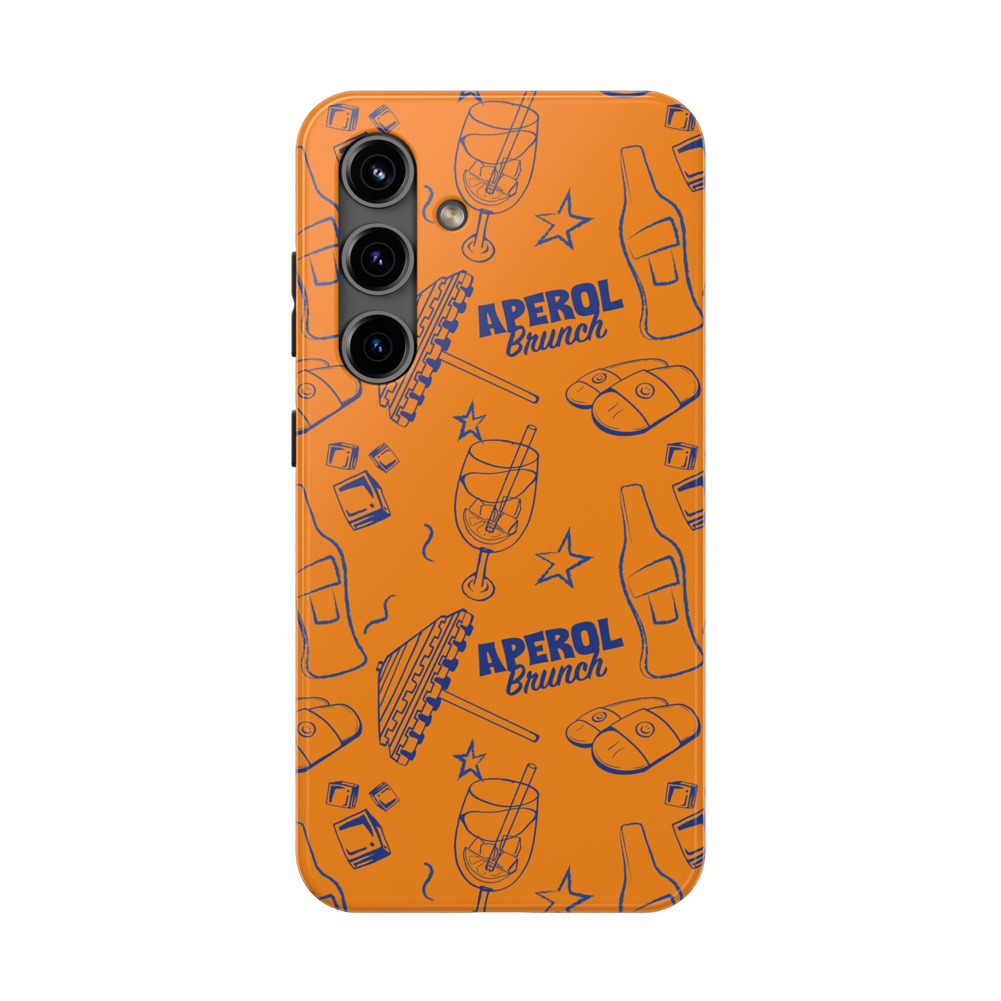 Aperol Brunch Tough Phone Case — Orange Cocktail Pattern