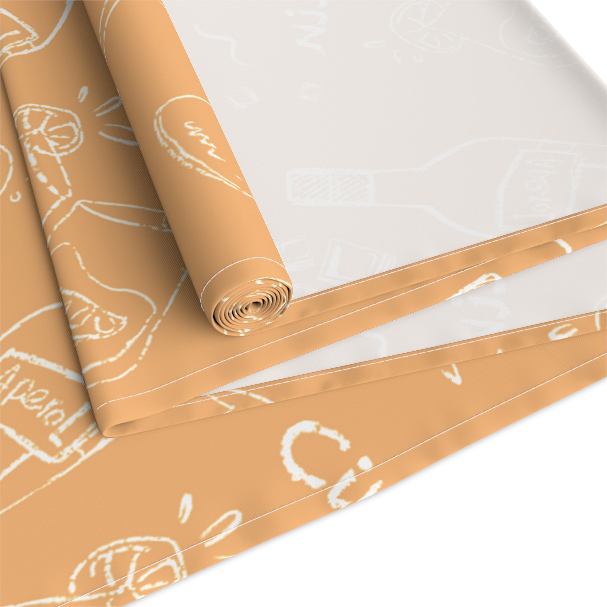 Cin Cin Spritz Table Runner — Orange Citrus Cocktail Pattern