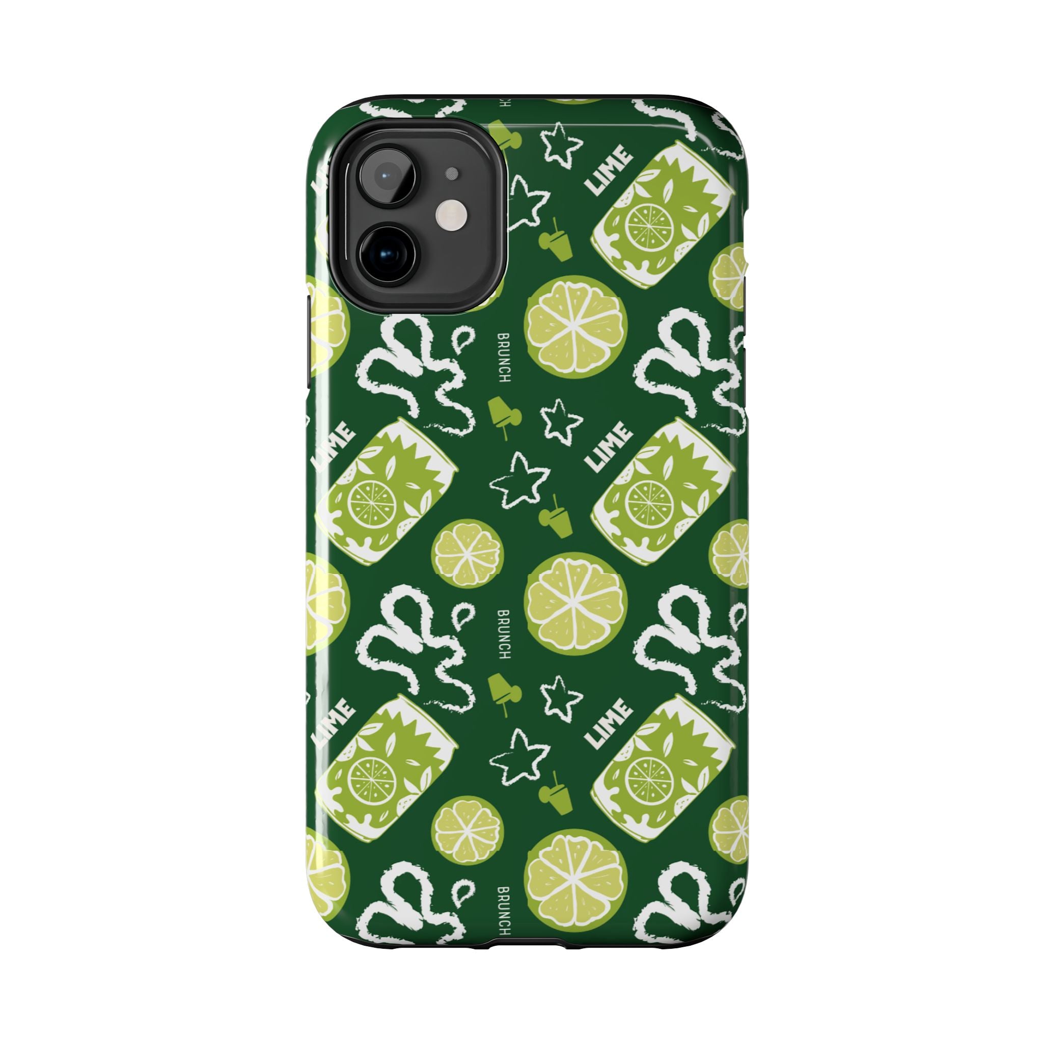 Lime Brunch Fruit Collection Tough Phone Case — Green Aperol Inspired Design