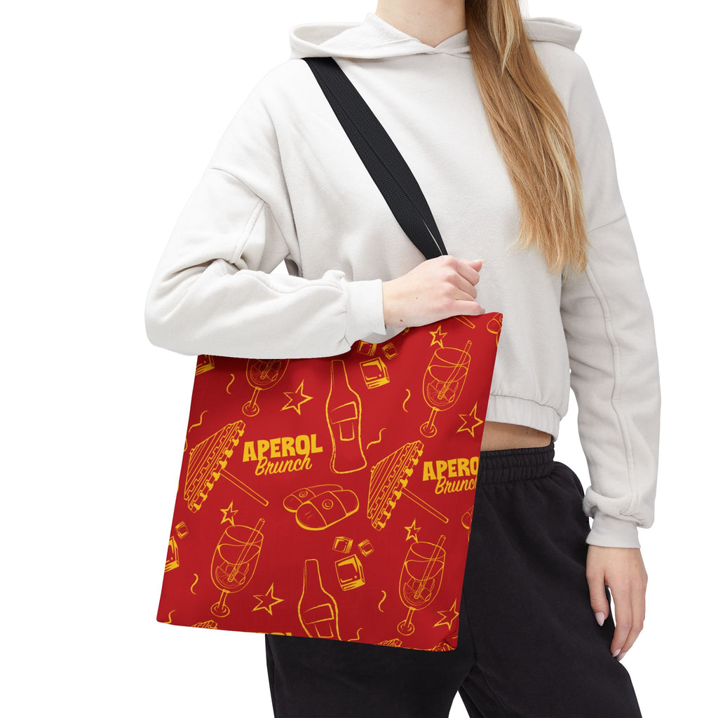 Aperol Brunch Tote Bag — Red Aperol Inspired Design