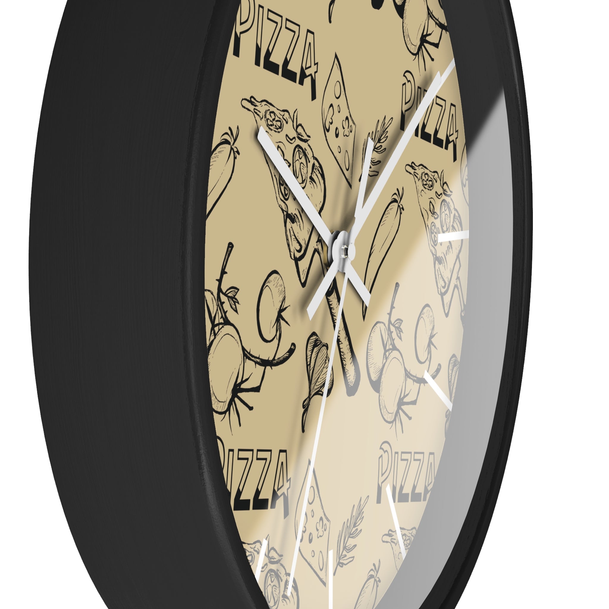 10" Retro Pizza Slice Wall Clock - Italian Kitchen Decor