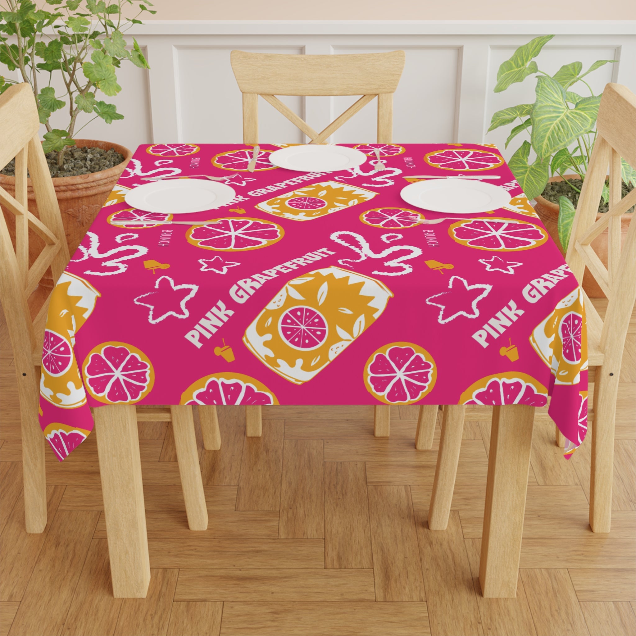 Pink Grapefruit Fruit Brunch Tablecloth — Pink Grapefruit Collection Inspired Design