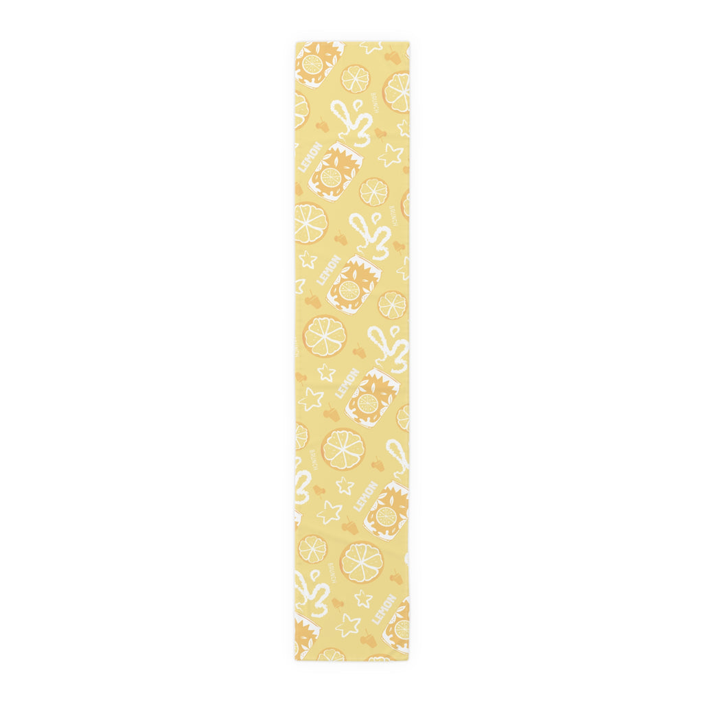 Lemonade Pattern Table Runner — Sunny Citrus Kitchen Decor