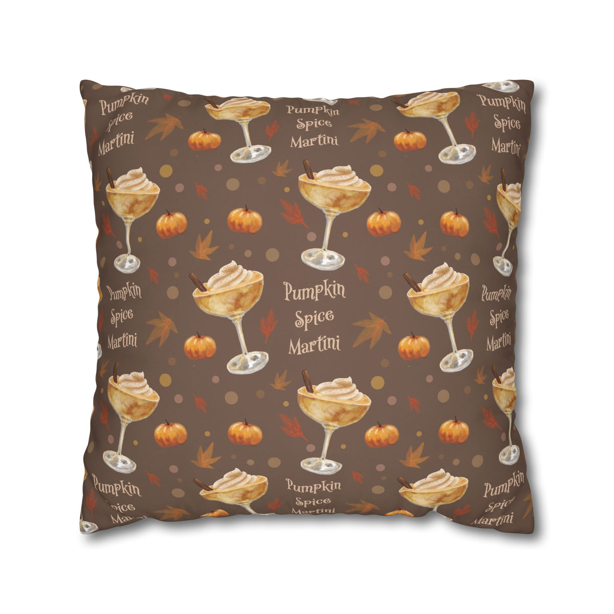 Pumpkin Spice Martini Pillowcase — Brown Pumpkin Collection Inspired Design