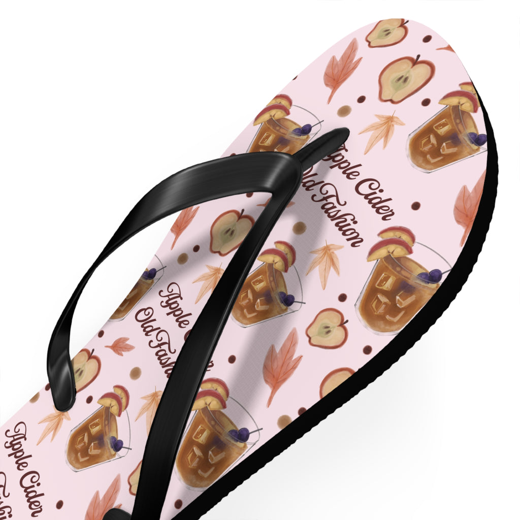 Apple Cider Old Fashioned Flip Flops — Light Pink Apple Cider Collection Inspired Design