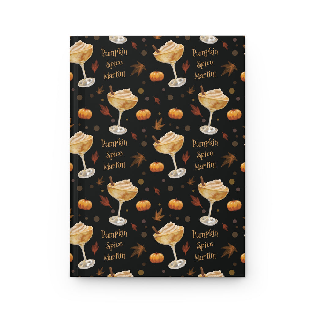 Pumpkin Spice Martini Hardcover Journal — Black Pumpkin Collection Inspired Design