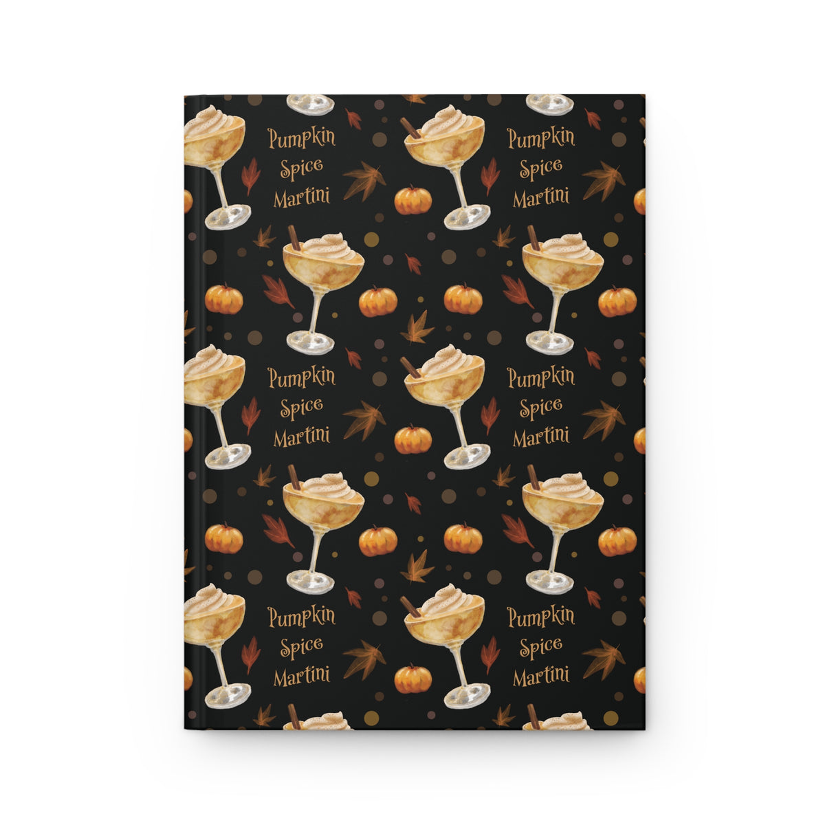 Pumpkin Spice Martini Hardcover Journal — Black Pumpkin Collection Inspired Design