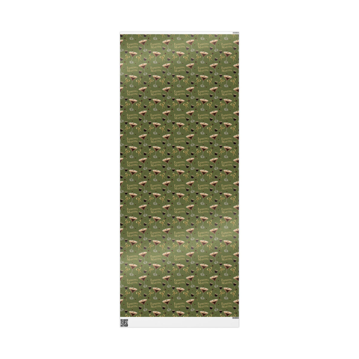 Espresso Martini Wrapping Paper Roll — Olive Green Espresso Collection Inspired Design