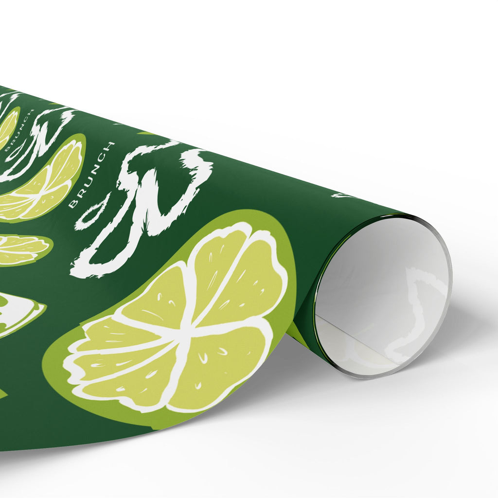 Lime Fruit Brunch Peel Wrapping Paper Roll — Lime Brunch Collection Inspired Design