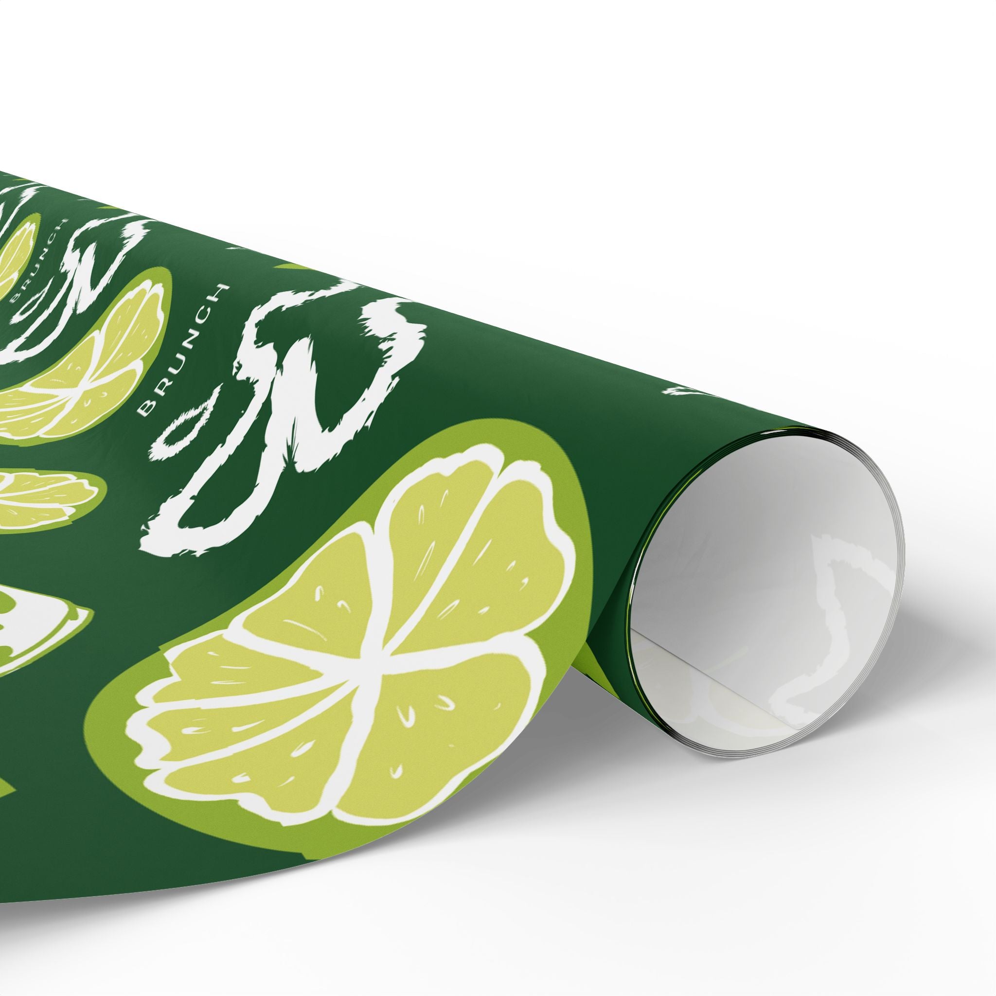 Lime Fruit Brunch Peel Wrapping Paper Roll — Lime Brunch Collection Inspired Design
