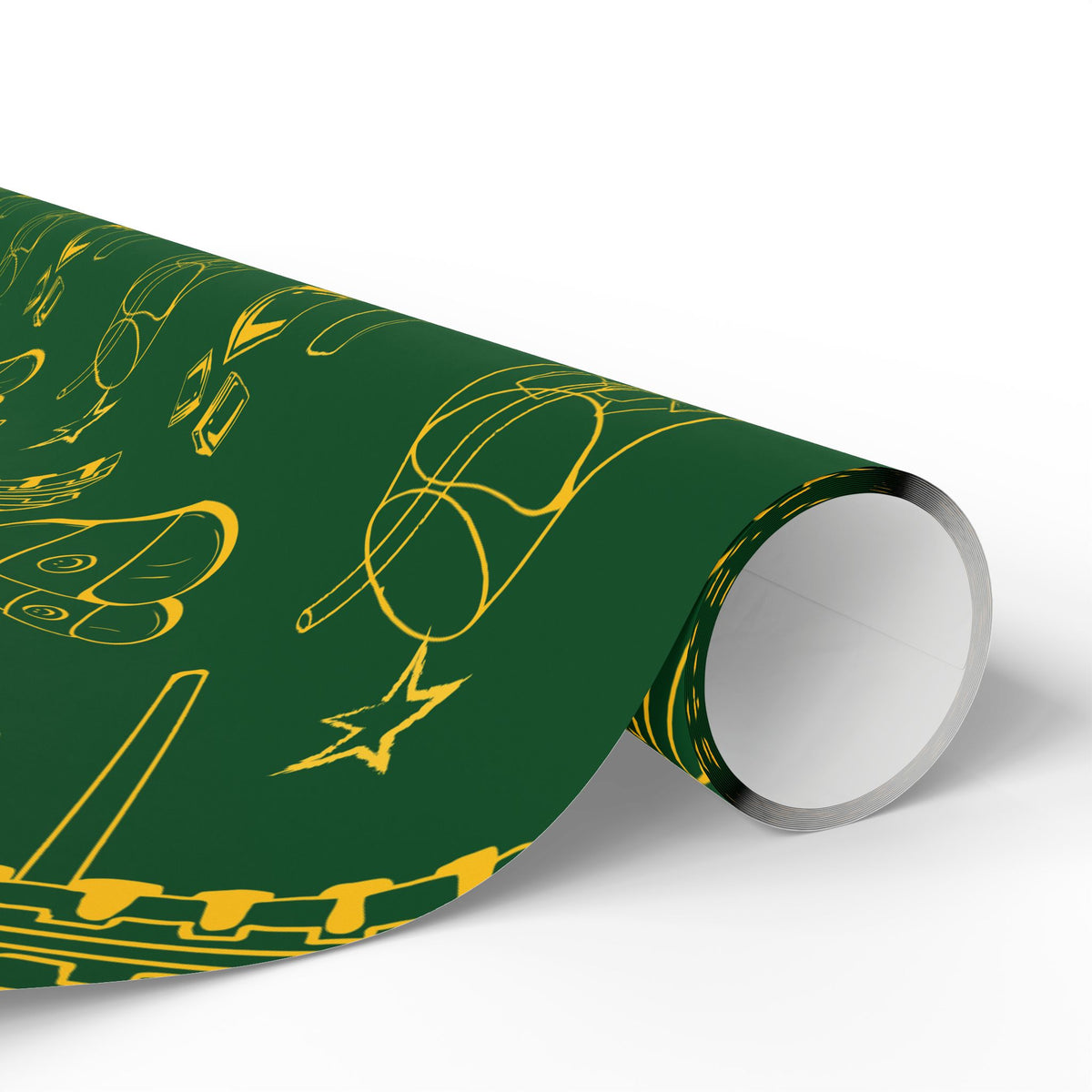 Aperol Brunch Peel Wrapping Paper Roll — Green Brunch Collection Inspired Design
