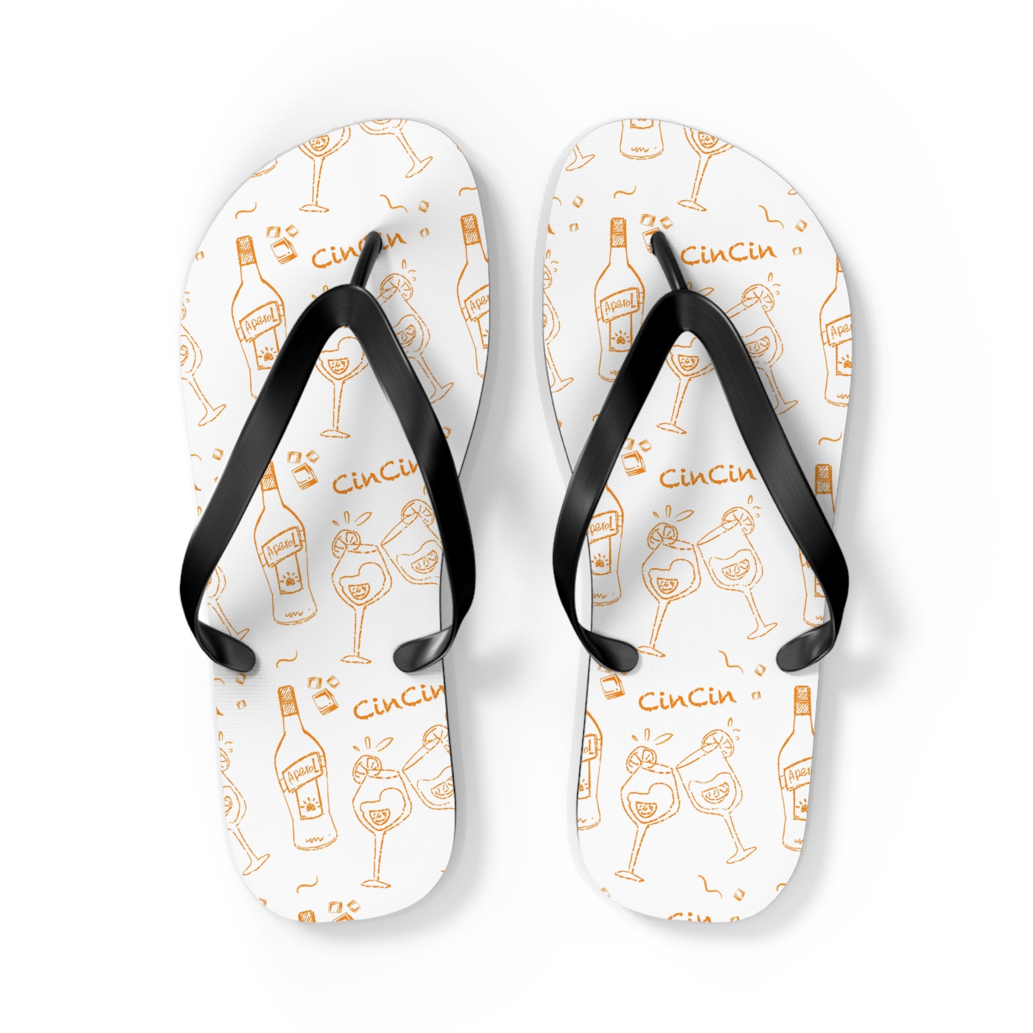 Cin Cin White Flip Flops — White Brunch Collection Inspired Design