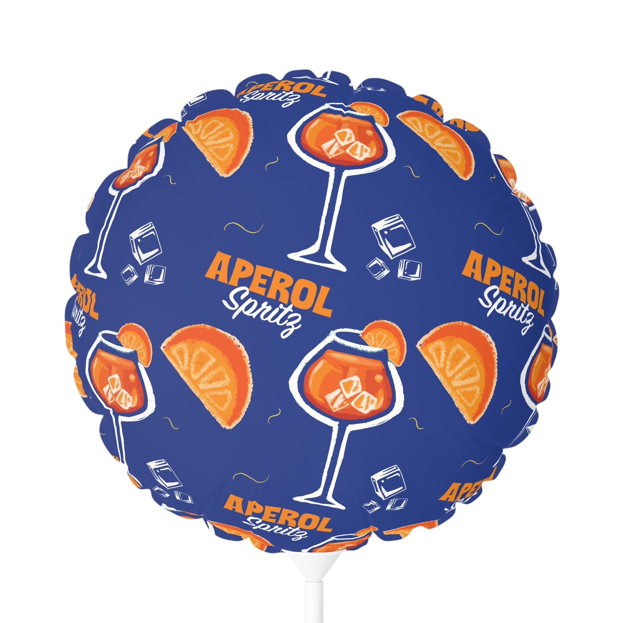 Aperol Spritz 11" Foil Balloon — Blue Spritz Collection Inspired Design