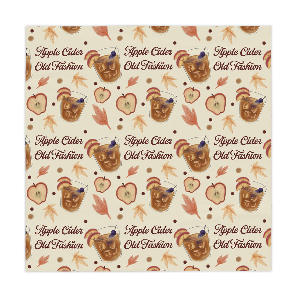 Apple Cider Old Fashioned Tablecloth — Beige Apple Cider Collection Inspired Design