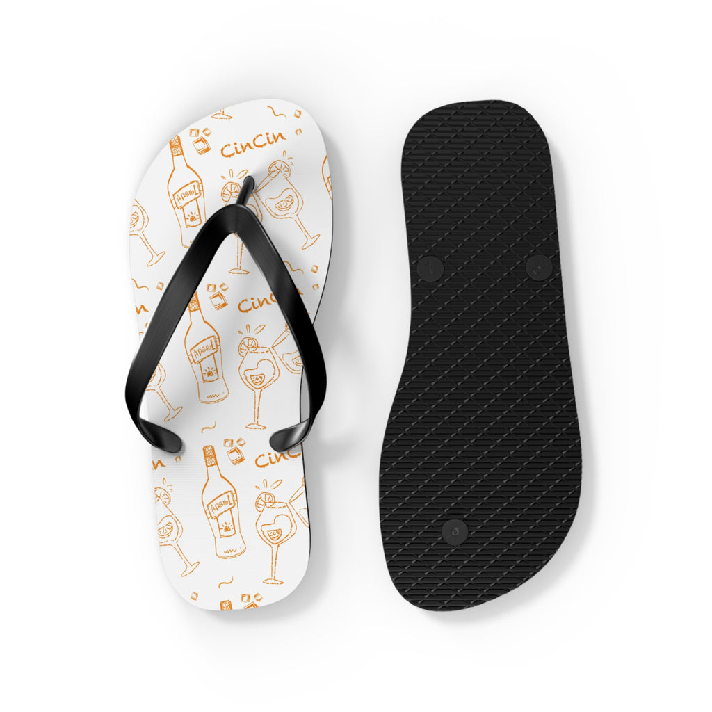 Cin Cin White Flip Flops — White Brunch Collection Inspired Design