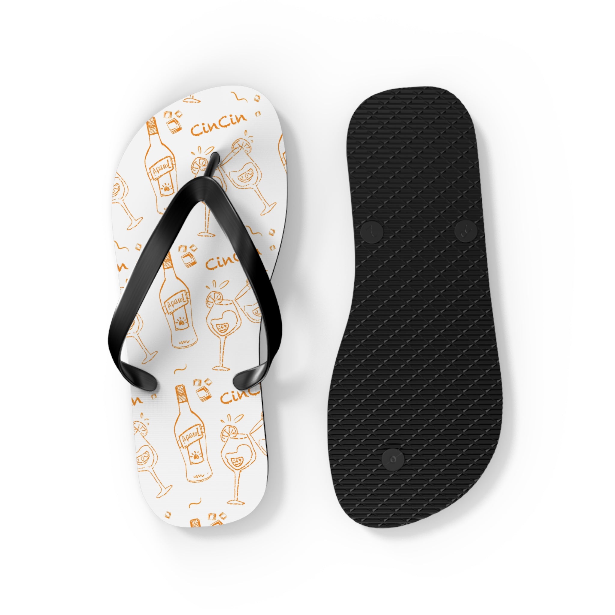 Cin Cin White Flip Flops — White Brunch Collection Inspired Design