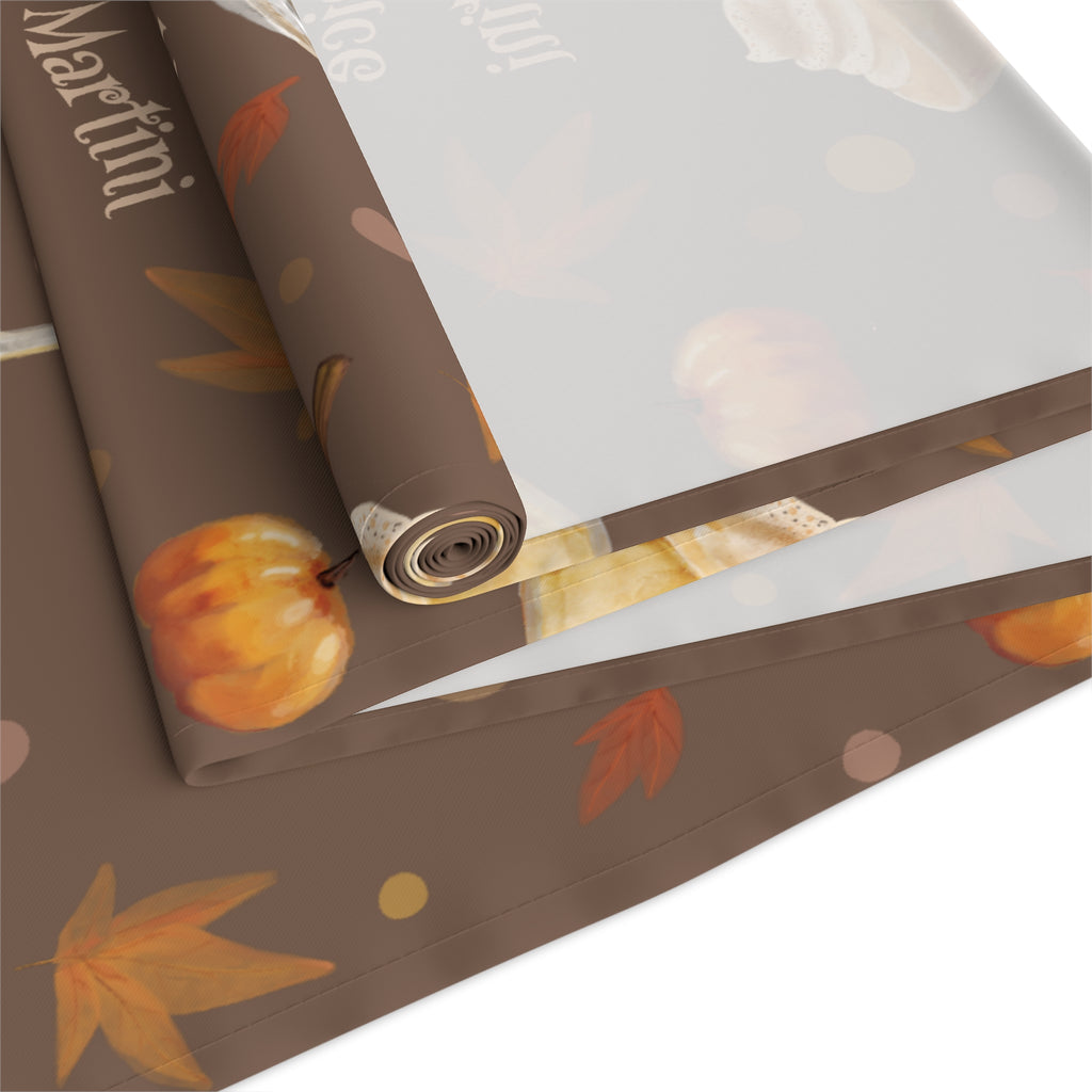 Pumpkin Spice Martini Table Runner — Brown Pumpkin Collection Inspired Design