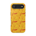 Aperol Brunch Tough Phone Case — Yellow Cocktail Patterned Protective Cover