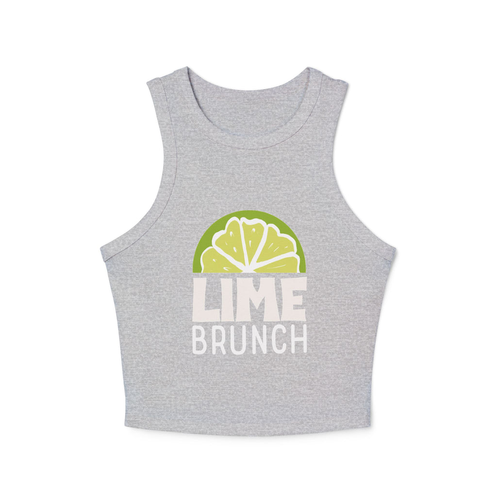 Lime Brunch Racer Tank Top — Green Aperol Inspired Design