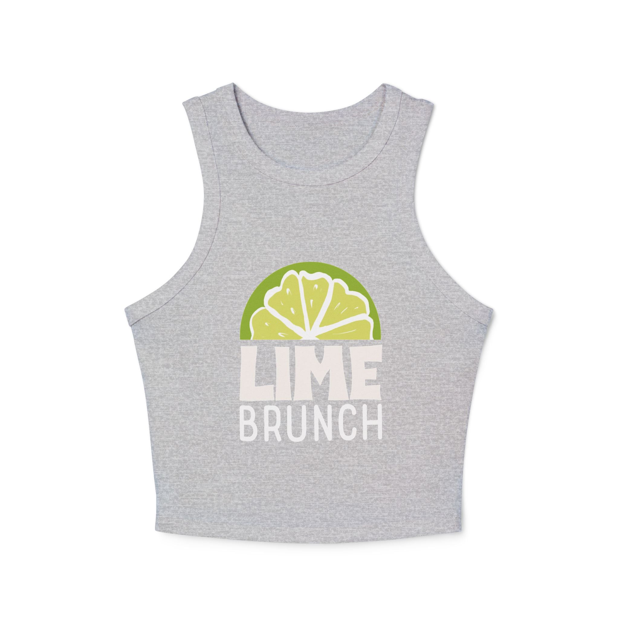 Lime Brunch Racer Tank Top — Green Aperol Inspired Design