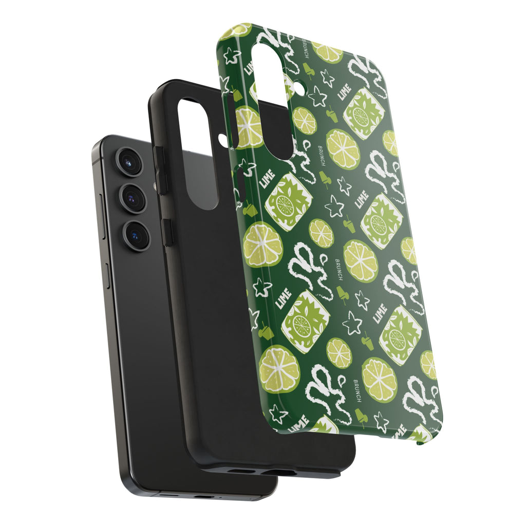 Lime Brunch Fruit Collection Tough Phone Case — Green Aperol Inspired Design