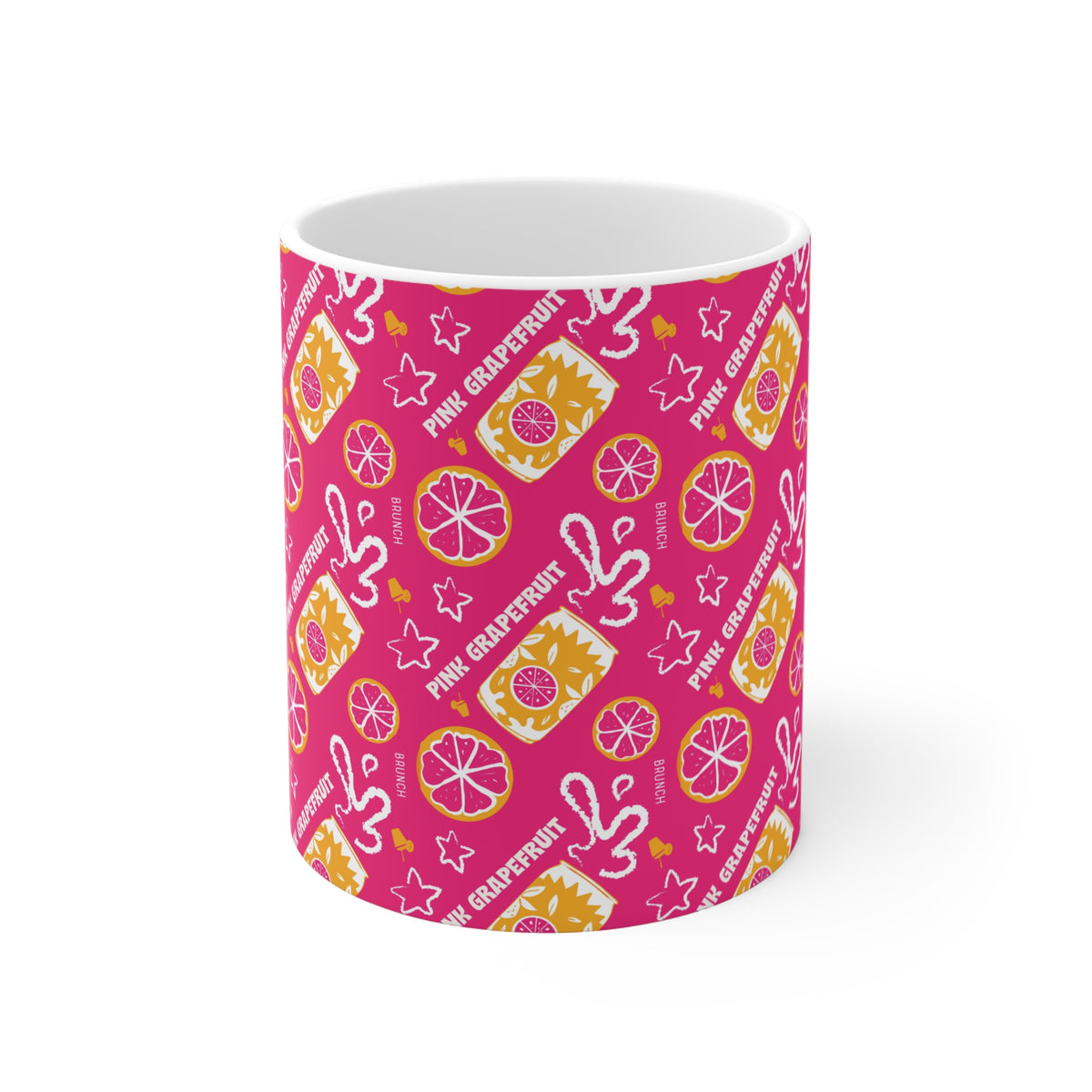 Pink Grapefruit Fruit Brunch 11oz Coffee Mug — Pink Grapefruit Collection Inspired Design