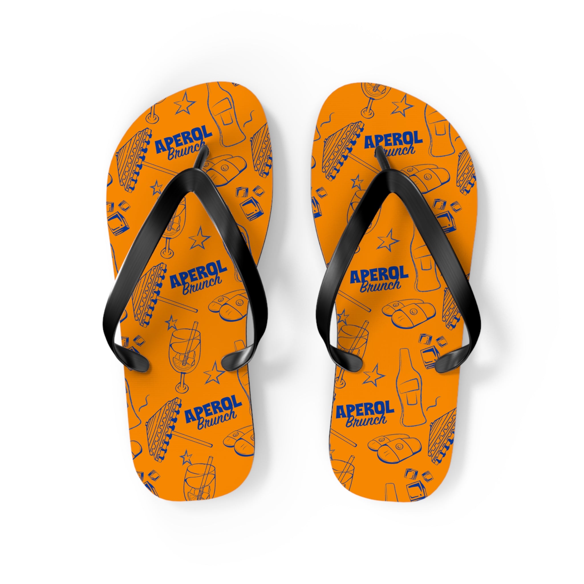 Aperol Spritz Flip Flops — Orange Brunch Collection Inspired Design