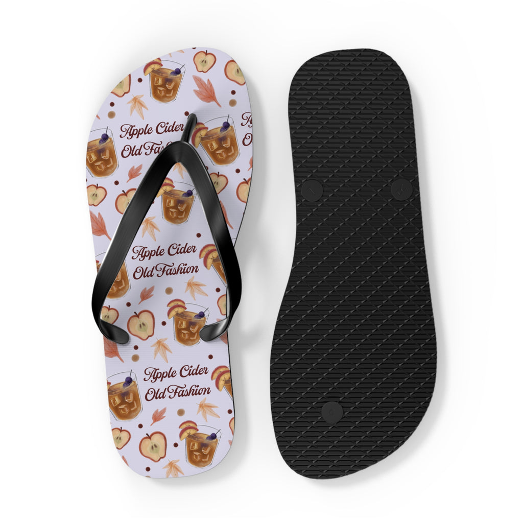 Apple Cider Old Fashioned Flip Flops — Light Violet Apple Cider Collection Inspired Design