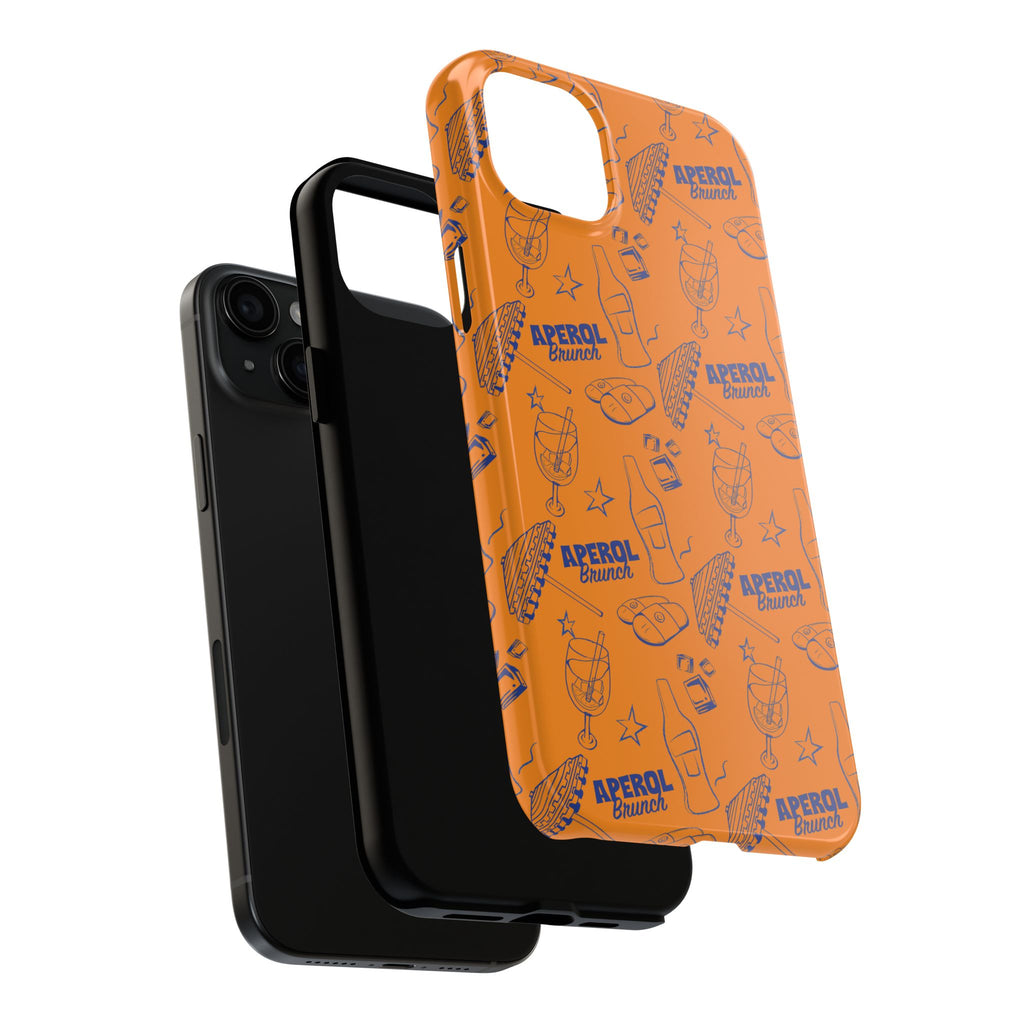 Aperol Brunch Collection Tough Phone Case — Orange and Blue Aperol Inspired Design