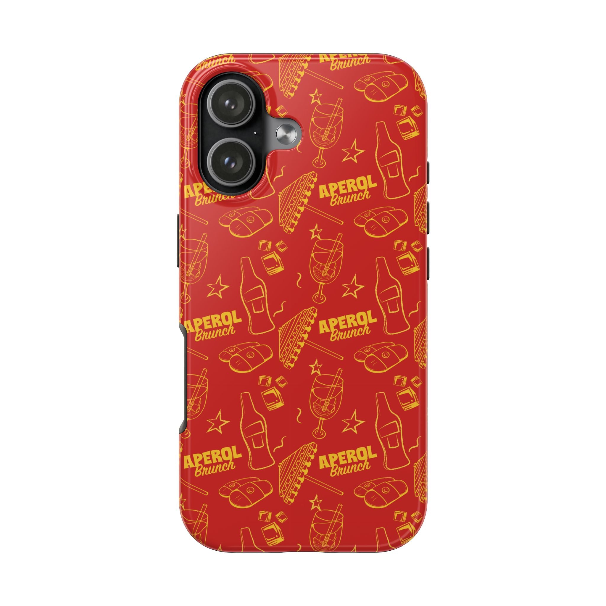 Red Aperol Brunch Tough Phone Case — Citrus Cocktail Protective Cover