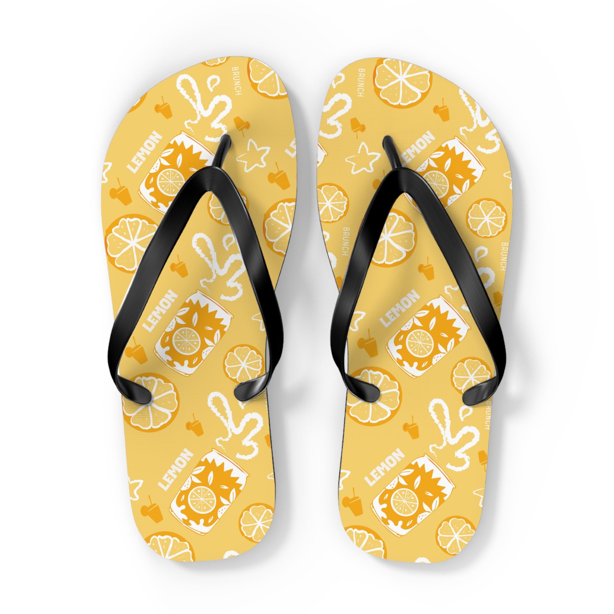 Lemon Fruit Flip Flops – Lemon Brunch Inspired Design