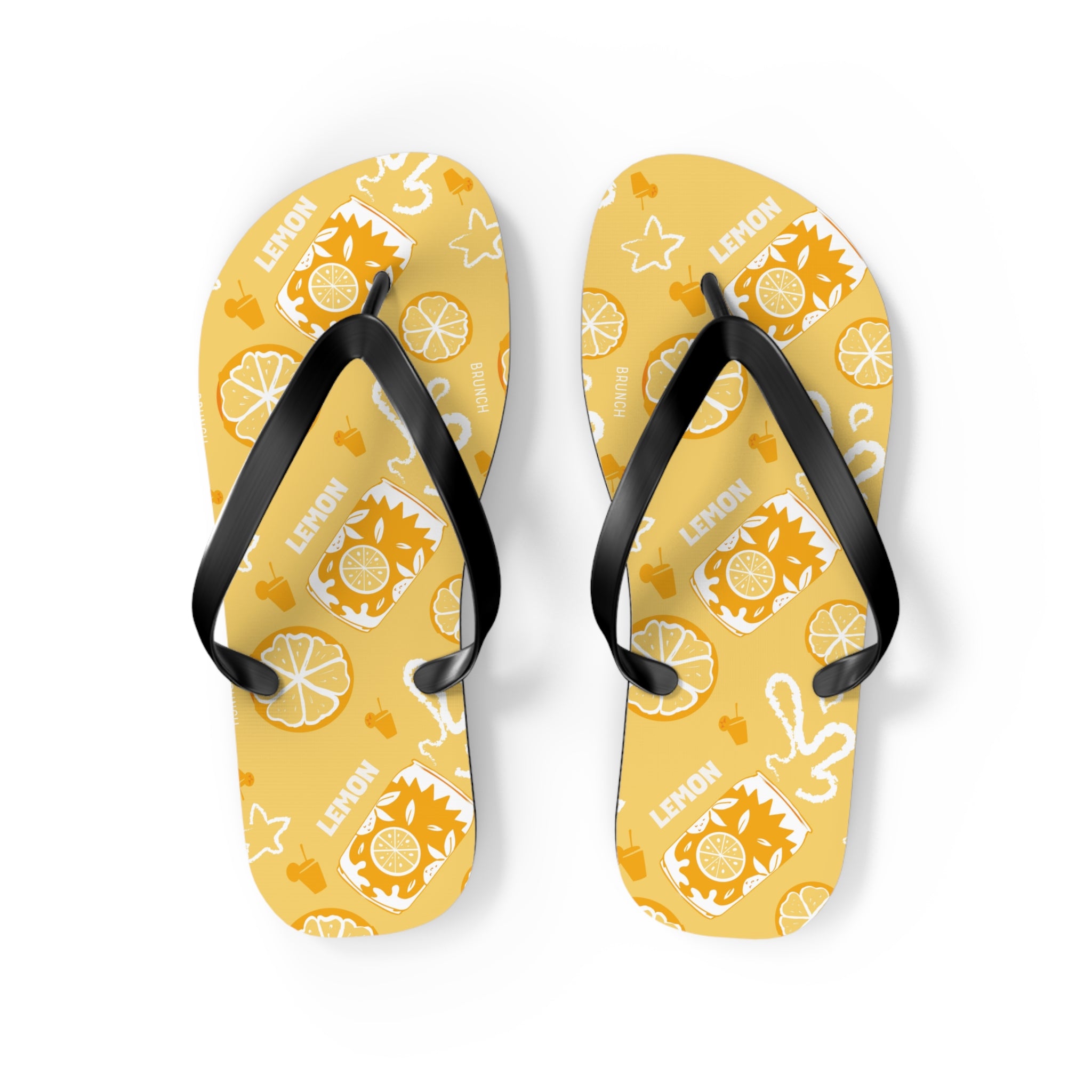 Lemon Fruit Flip Flops – Lemon Brunch Inspired Design