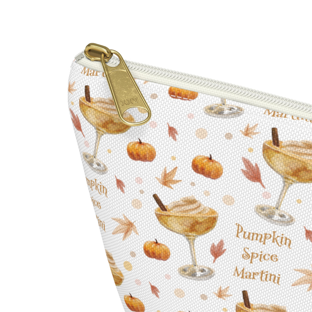 Pumpkin Spice Martini Accessory Pouch — White Pumpkin Collection Inspired Design
