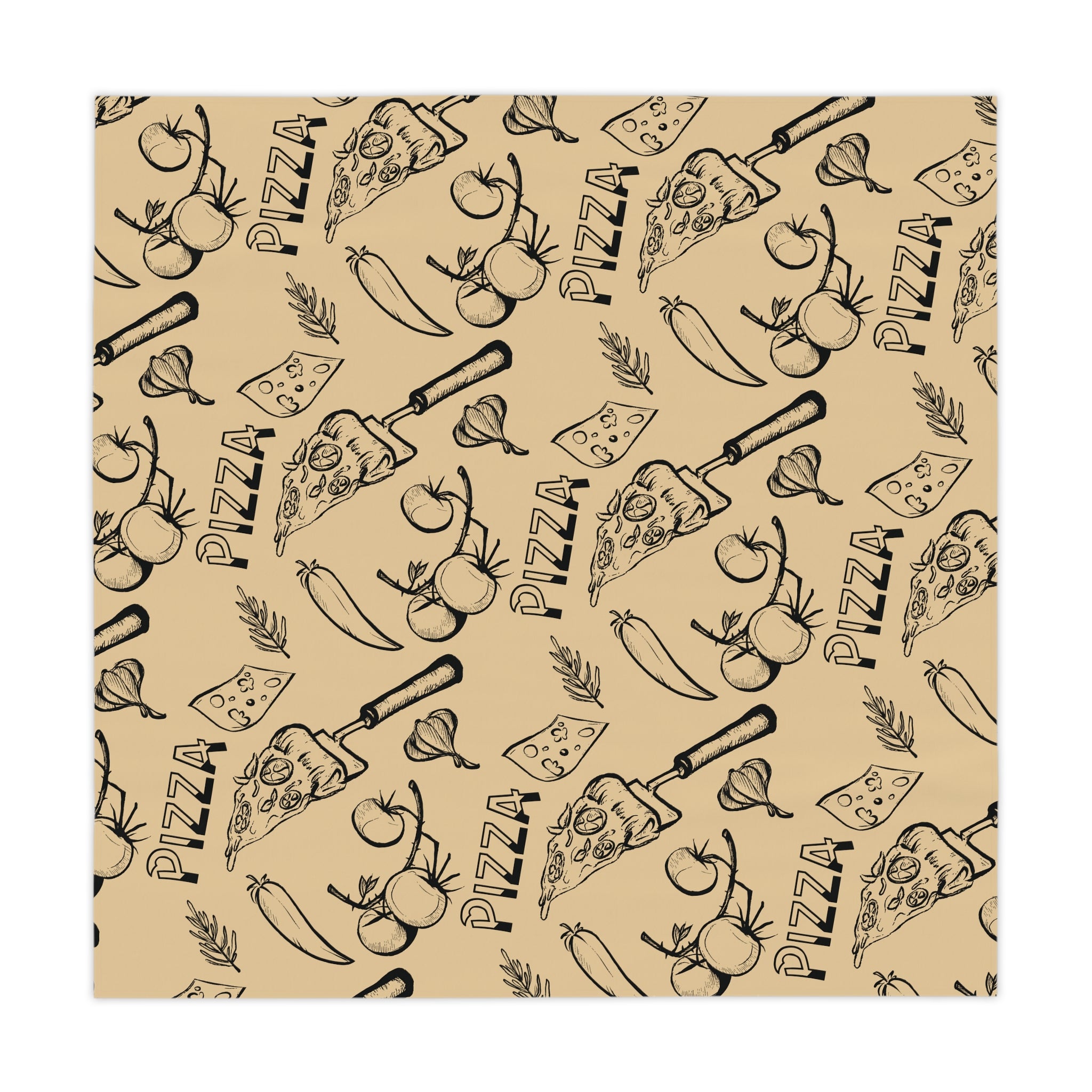 Pizza Pattern Tablecloth - Italian Vibes Table Decor