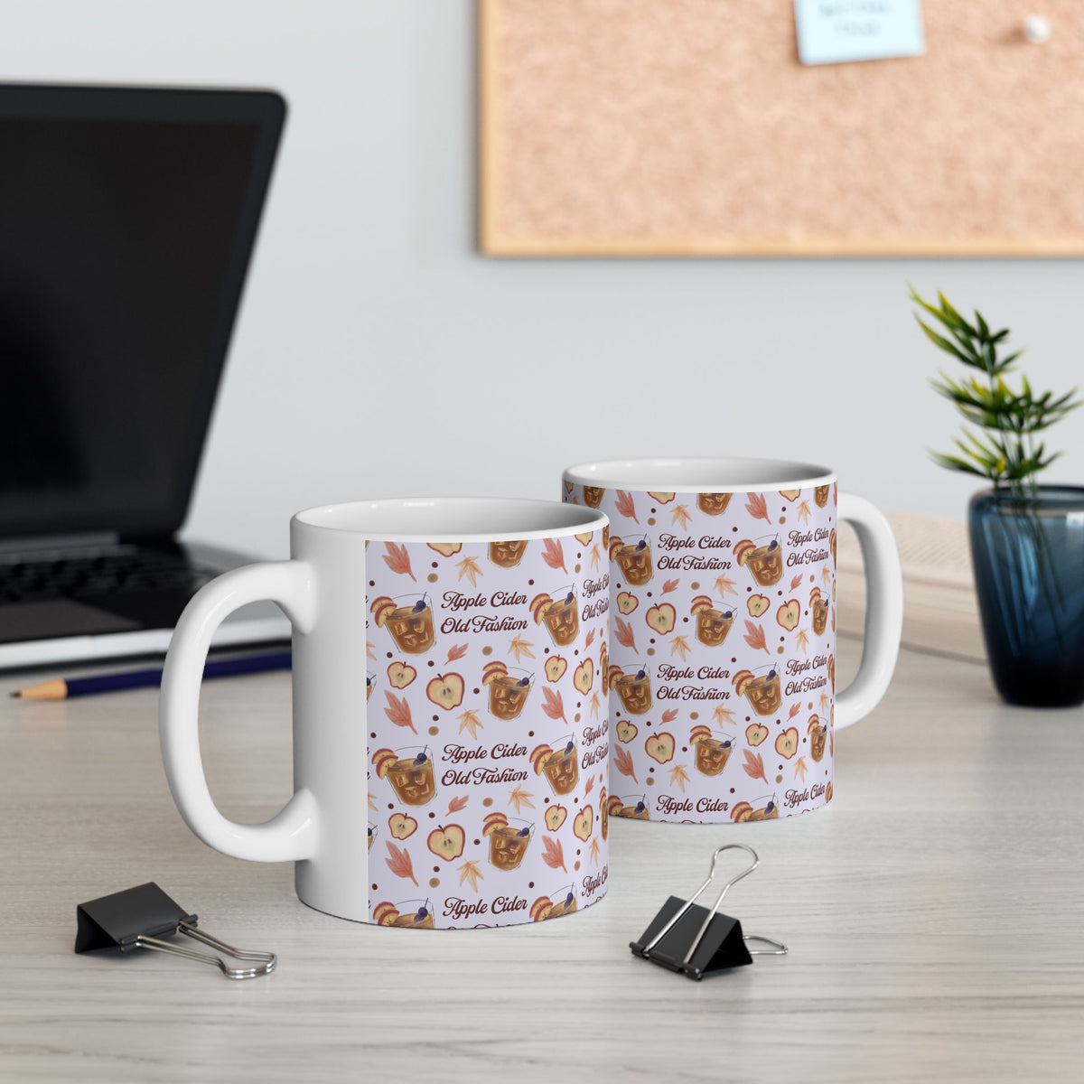 Apple Cider Old Fashioned 11oz Coffee Mug — Light Violet Apple Cider Collection Inspired Design