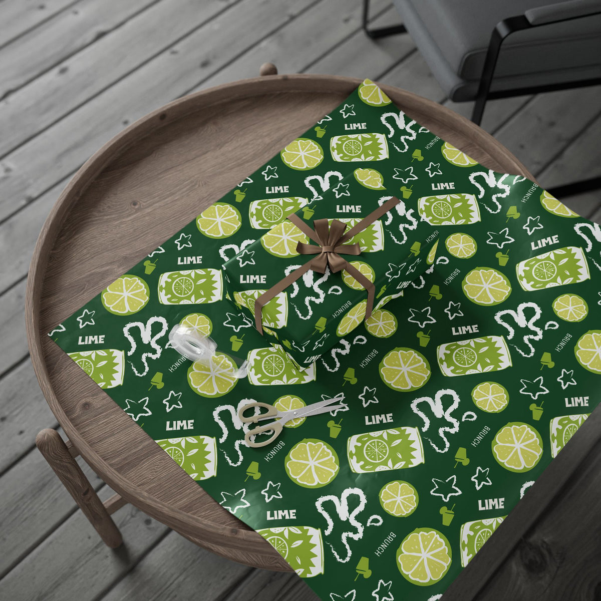 Lime Fruit Brunch Peel Wrapping Paper Roll — Lime Brunch Collection Inspired Design