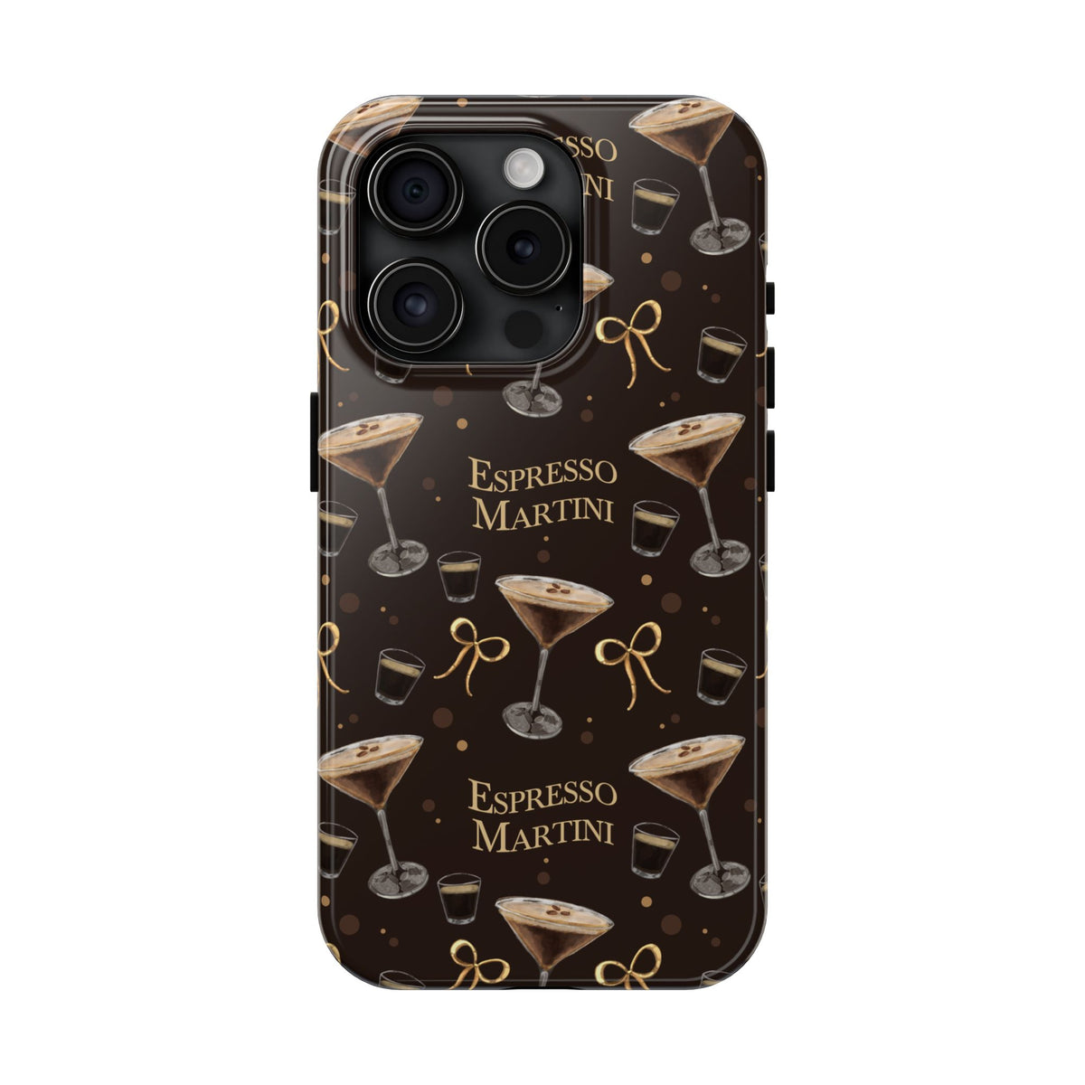Espresso Martini Tough Phone Case — Dark Brown Espresso Collection Inspired Design