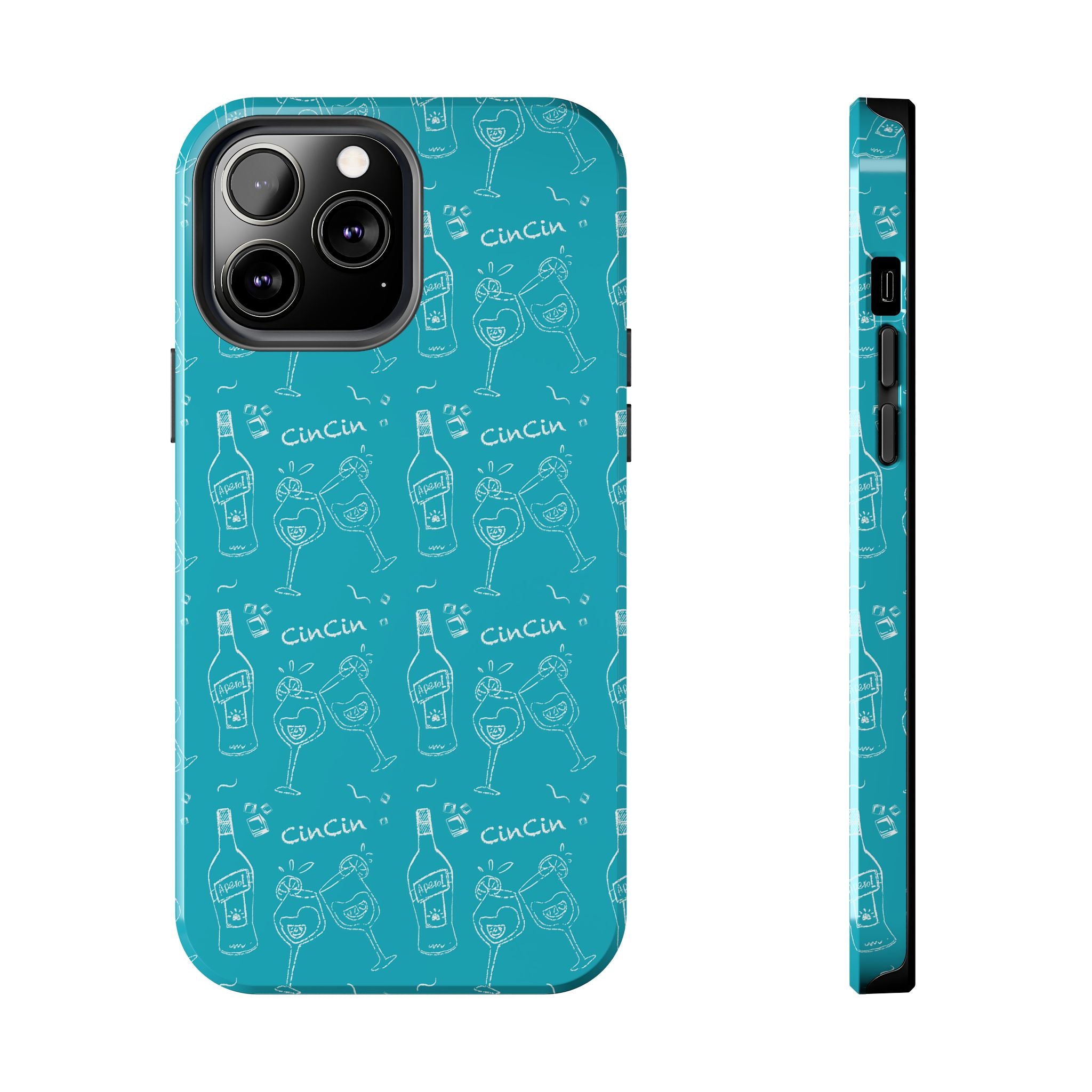 Cin Cin Spritz Tough Phone Case — Turquoise CinCin Brunch Collection Inspired Design