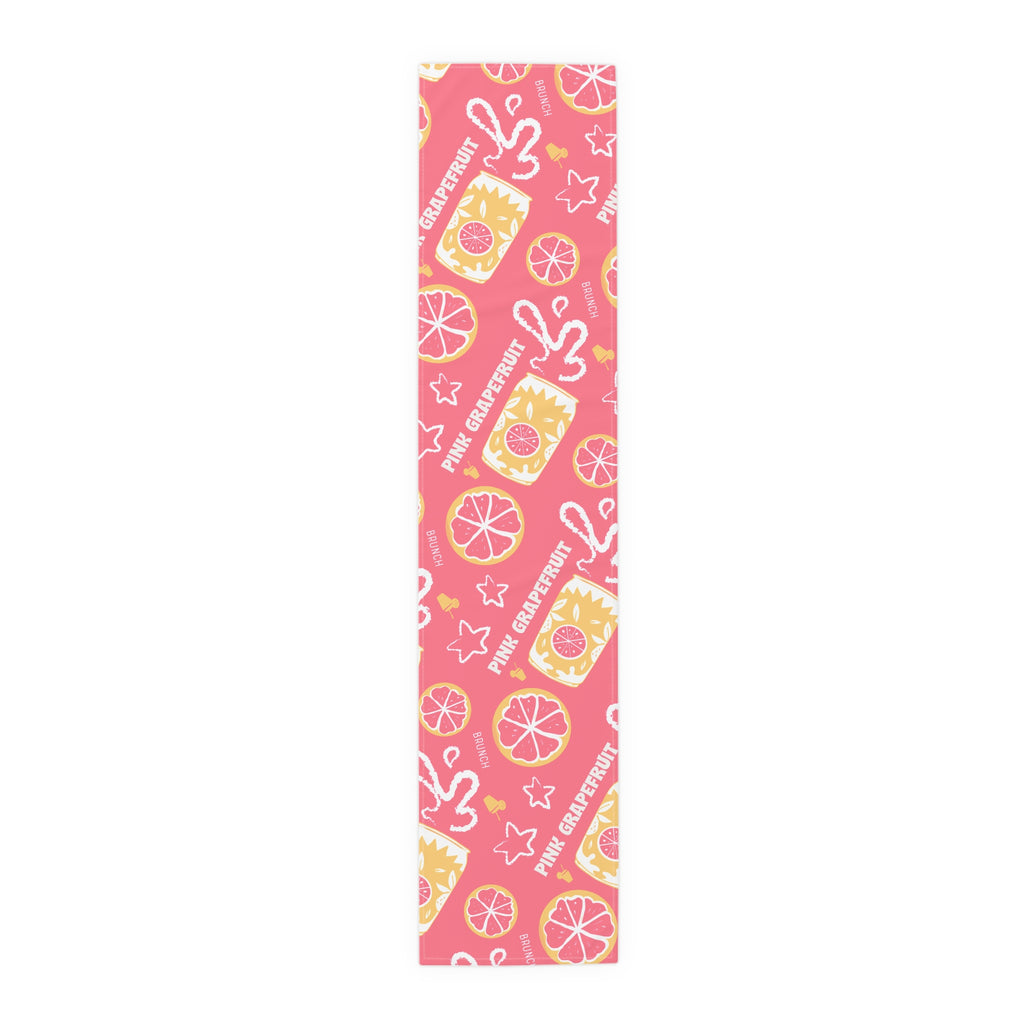Pink Grapefruit Table Runner — Citrus Summer Decor