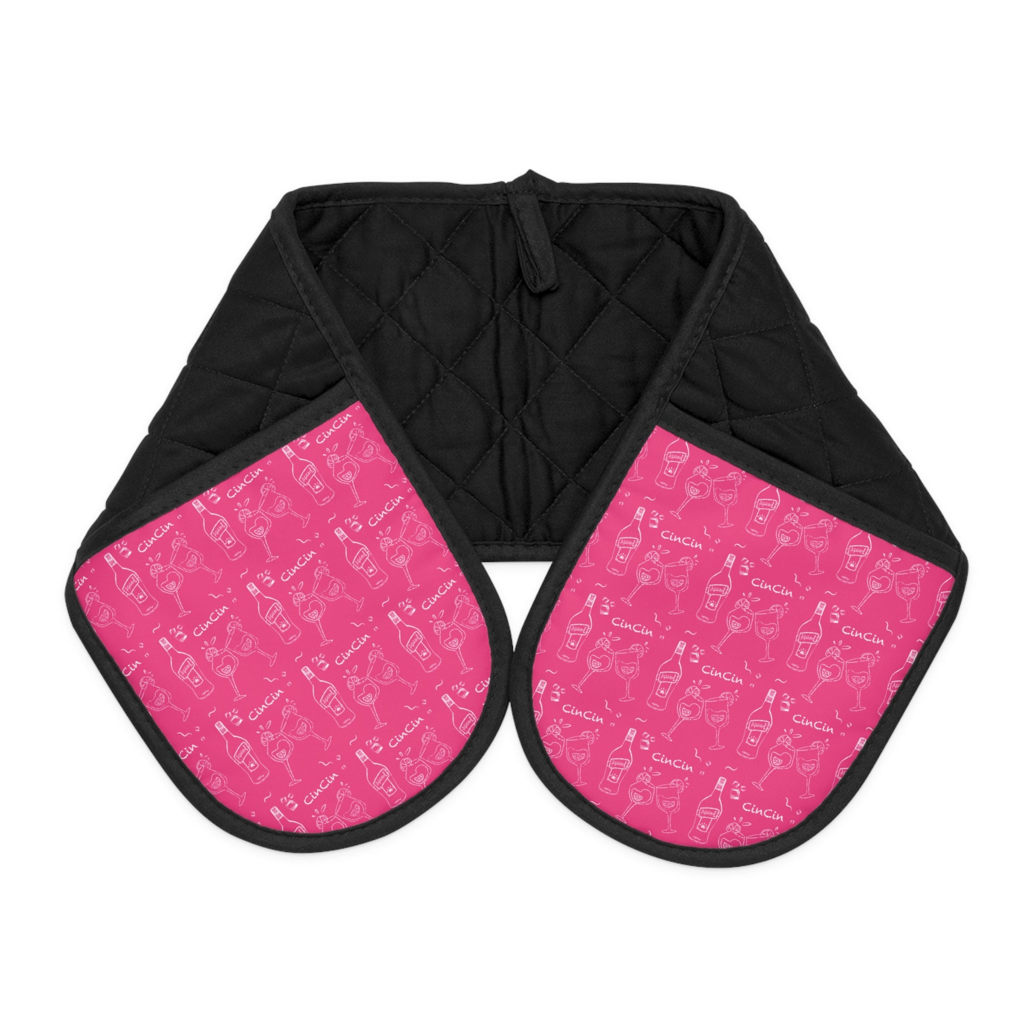 CinCin Double Oven Mitt — Magenta Aperol Kitchen Decor