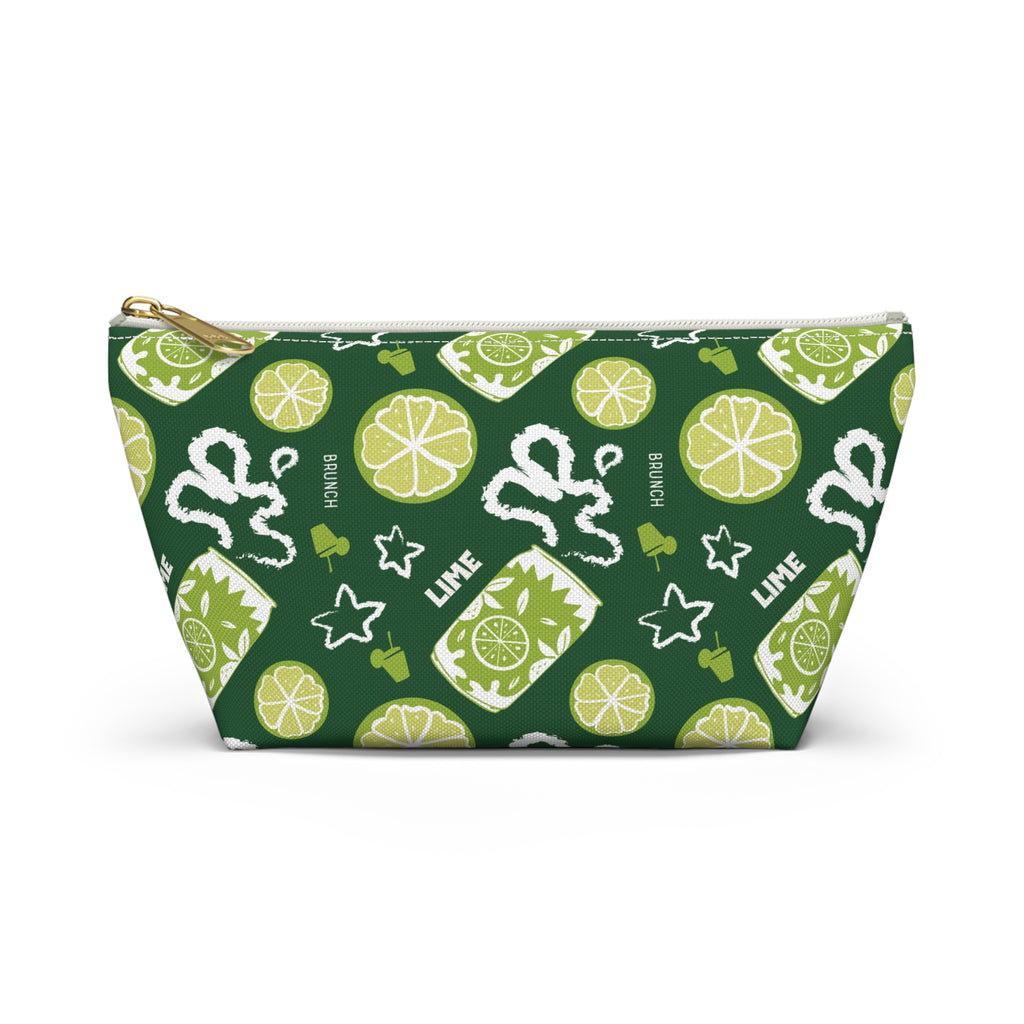 Lime Fruit Brunch Pouch w T-bottom — Green Aperol Inspired Design