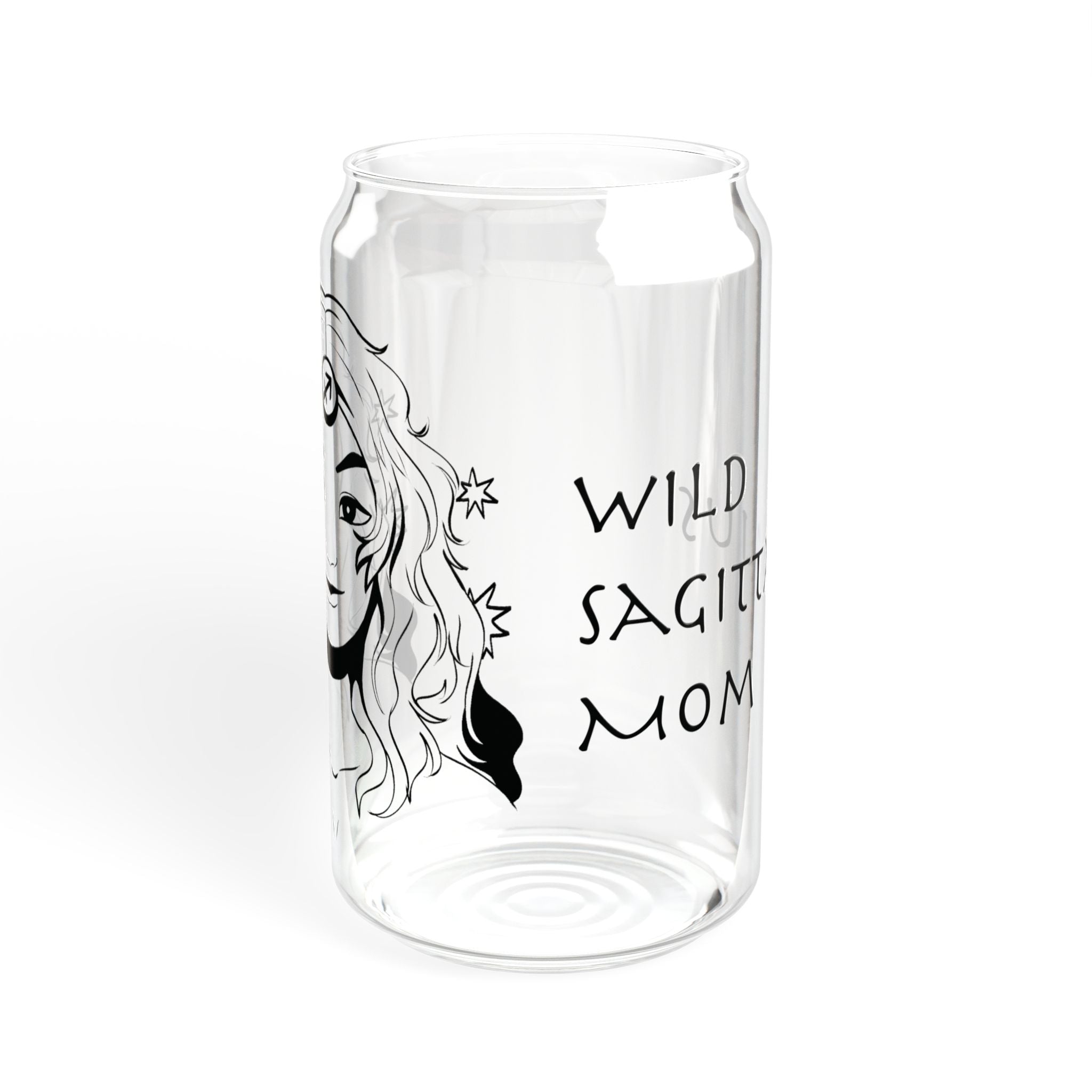 Sagittarius Mom Glass Cup – 16oz Zodiac Gift for Mom | Astrology Drinkware