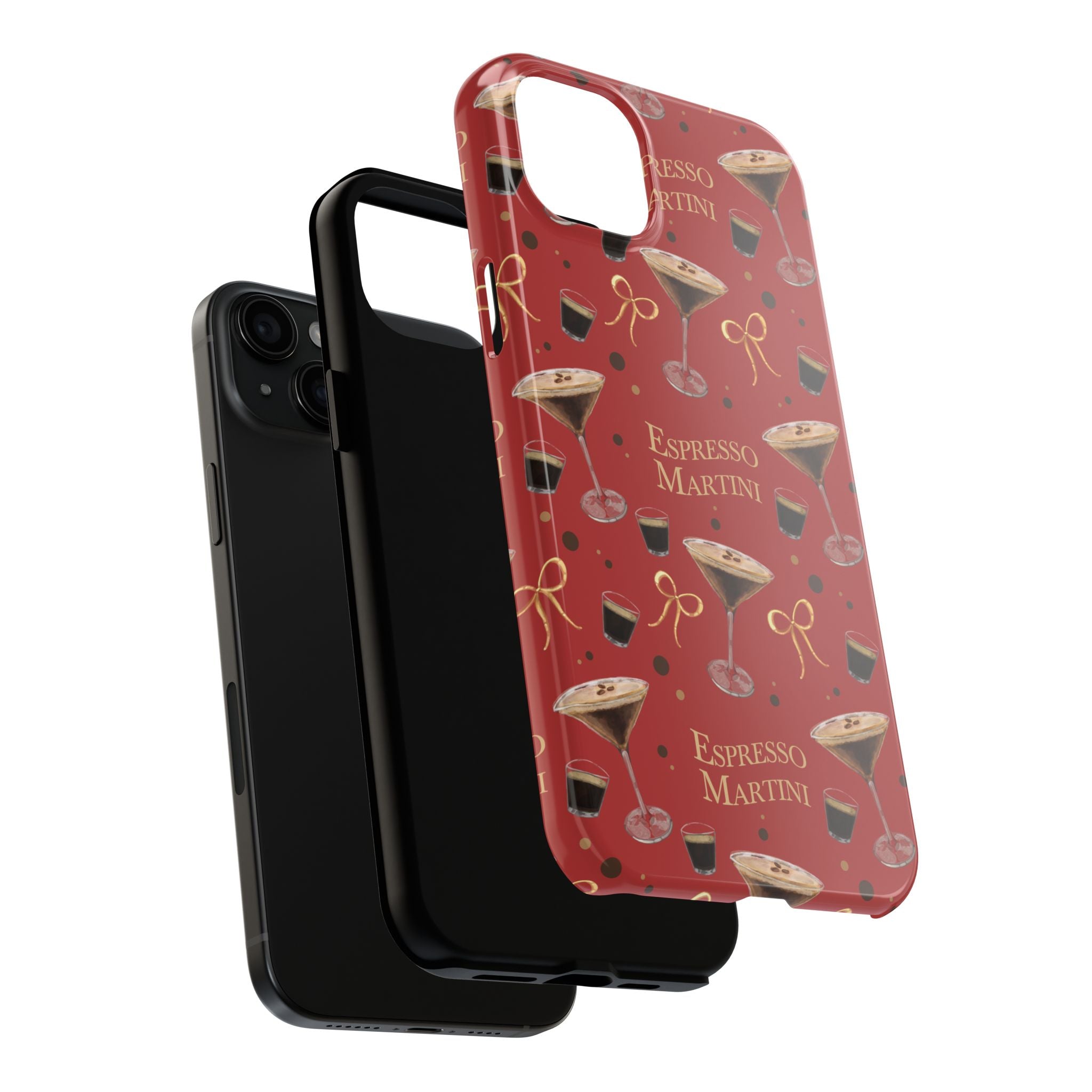 Espresso Martini Tough Phone Case — Red Espresso Collection Inspired Design