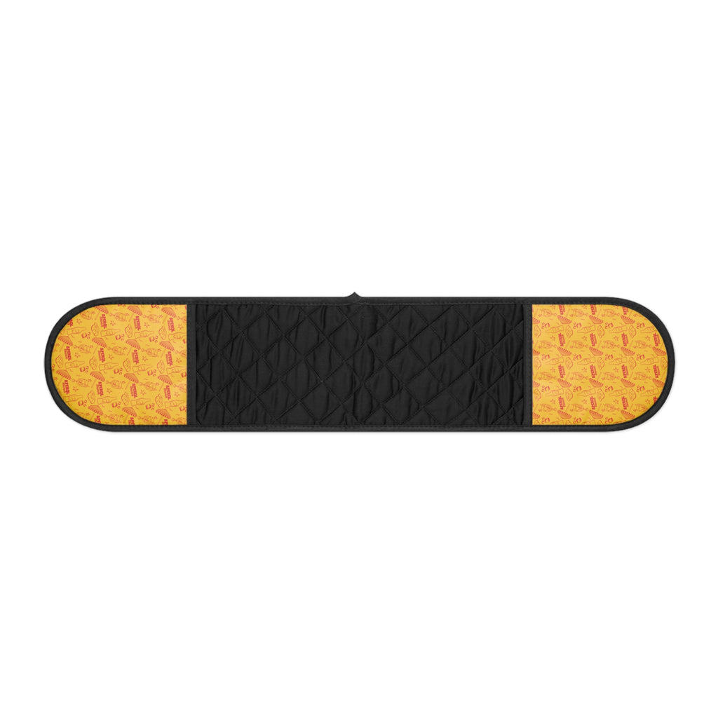 Aperol Brunch Yellow Double Oven Mitt — Citrus Kitchen Decor